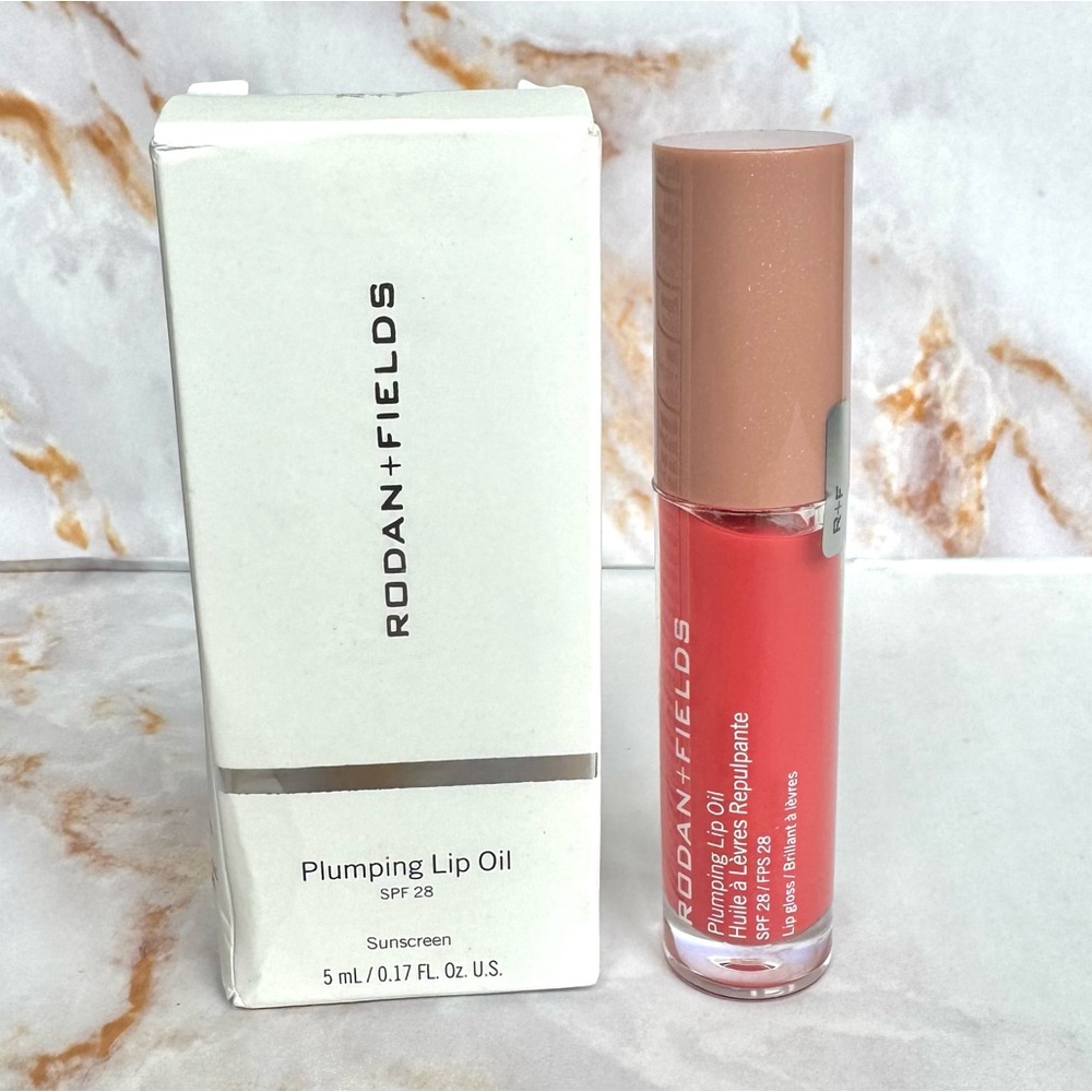 💋 Rodan + Fields 💋 Plumping Lip Oil Polish Gloss Shade Coral SPF 28 Sunscreen